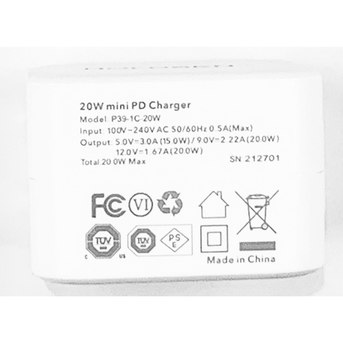 USB Type C Quick Charge PD charger 20W for Apple iPhone 7 / 7 Plus / iPhone 8 / iPhone 8 Plus