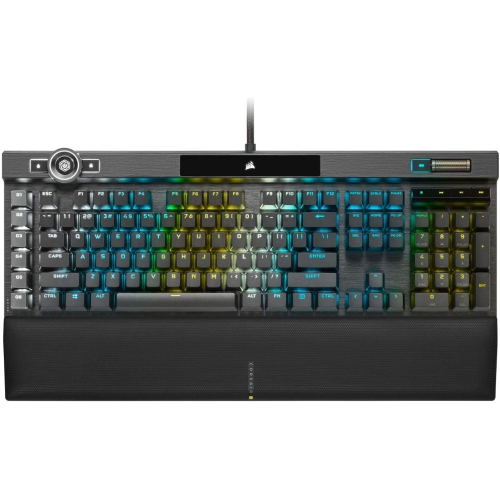 CORSAIR  K100 RGB Mechanical Gaming Keyboard - Cherry Mx Speed RGB Keyswitches - Axon Hyper-Processing Technology for 4X Faster Throughput - 44-Zone