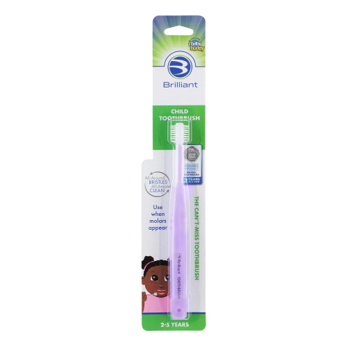 Brosse à dents brillante pour enfants Baby Buddy, 2-5 ans, tête ronde, soies nettoyant la bouche tout autour