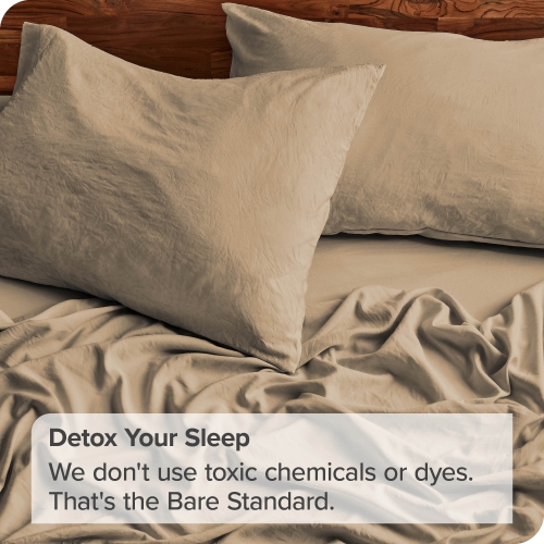 Bare Home Sandwashed Sheet Set - Premium 1800 Ultra-Soft Microfiber Bed Sheets - Double Brushed - Hypoallergenic - Stain Resistant