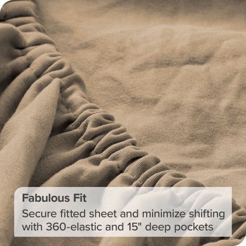 Bare Home Sandwashed Sheet Set - Premium 1800 Ultra-Soft Microfiber Bed Sheets - Double Brushed - Hypoallergenic - Stain Resistant