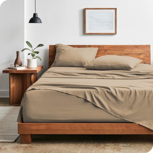 BARE HOME  Sandwashed Sheet Set - Premium 1800 Ultra-Soft Microfiber Bed Sheets - Double Brushed - Hypoallergenic - Stain Resistant (Sandwash Pebble