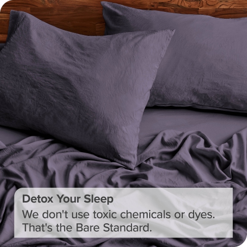Bare Home Sandwashed Sheet Set - Premium 1800 Ultra-Soft Microfiber Bed Sheets - Double Brushed - Hypoallergenic - Stain Resistant
