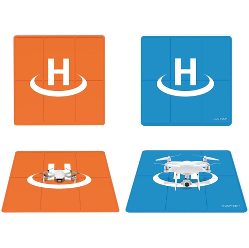 VCUTECH Drone Landing Pad 25 inch(65cm) for DJI Mavic 3 | Mavic Air 2/2S | Mavic Mini 2/1/SE | Mavic 2 Pro/Zoom | DJI FPV | DJI Phantom | Drone Accessories(Blue)