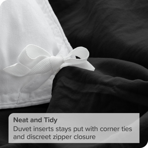 Bare Home Washed Duvet Cover and Sham Set - Premium 1800 Ultra-Soft Brushed Microfiber - Hypoallergenic, Stain Resistant - King/California King, Black