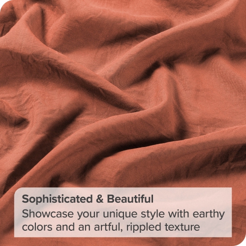 Bare Home Washed Duvet Cover and Sham Set - Premium 1800 Ultra-Soft Brushed Microfiber - Hypoallergenic, Stain Resistant - Queen, Dusty Rose