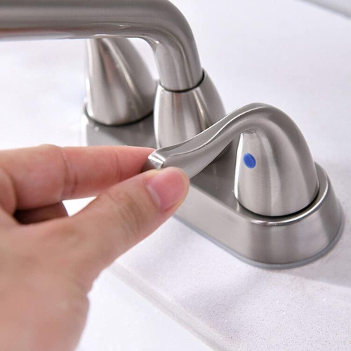 360° rotation Laundry Sink Faucet With Swing Spout and 2-Handles, Polished Chrome - LIVINGbasics