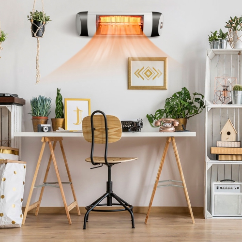 Chauffage électrique mural Chauffage infrarouge patio avec télécommande