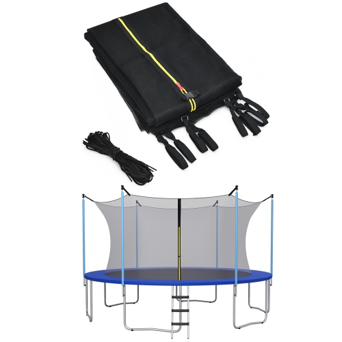 Gymax 15FT Trampoline Replacement Safety Enclosure Net Weather