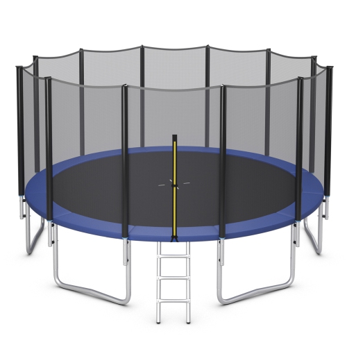 Gymax 16 FT Outdoor Trampoline Bounce Combo W/Safety Closure Net Ladder