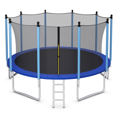 Gymax 15FT Jumping Exercise Recreational Bounce Trampoline W/Safety Net