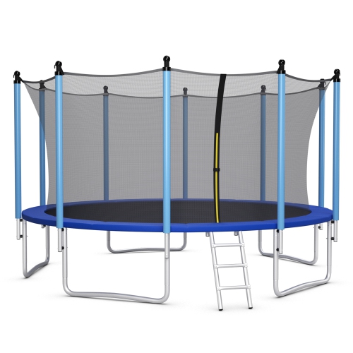 Gymax 15FT Jumping Exercise Recreational Bounce Trampoline W/Safety Net