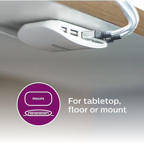 Philips - Charging Station with 4 USB Ports 4.8A, White