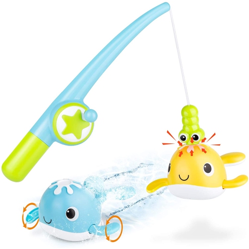 Jouet De Bain Pour Bebe Kinderup Jeu De Jouets De Piscine De Peche Magnetique Pour Enfants Baleines Nageuses A Remonter Adapte Aux Salles De Bains Et Aux Piscines Axgear Best