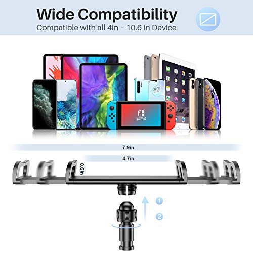 Gooseneck Tablet Holder Stand for Bed: Tryone Adjustable Flexible Arm Tablets Mount Clamp on Table Compatible with iPad Air