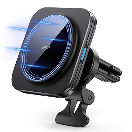 ESR HaloLock Magnetic Wireless Car Charger Compatible for iPhone 13 Series [Mag-Safe Car Charger] Air Vent Mount for iPhone