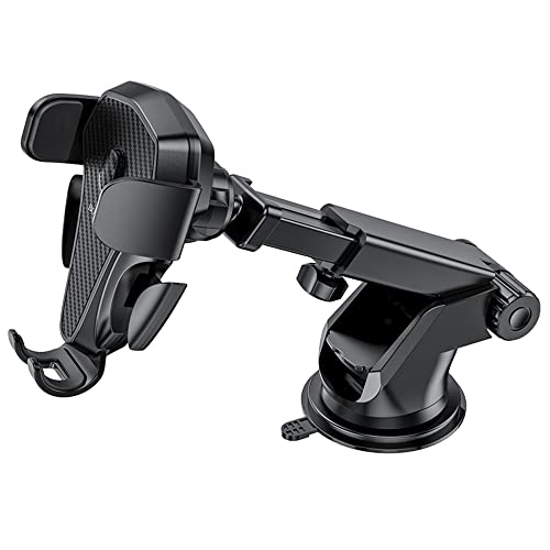 Car Phone Holder, BOROFONE 360° Rotate Long Arm Strong Sticky Cell Phone Holder Car Dashboard & Windshield, Car Phone Mount