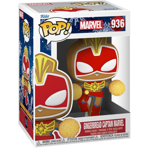 FUNKO  Pop Marvel 3.75 Inch Action Figure - Gingerbread Captain Marvel #936