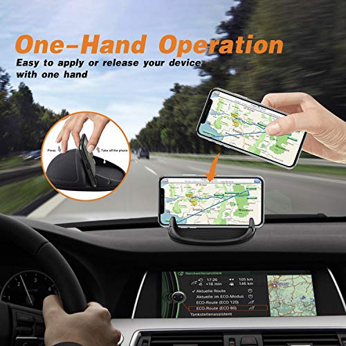 Loncaster Car Phone Holder, Car Phone Mount Silicone Car Pad Mat for Various Dashboards, Slip Free Desk Phone Stand