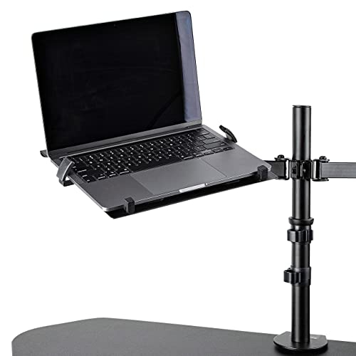 StarTech VESA Laptop Tray - Adjustable Monitor Arm Laptop Tray Secures  Notebooks (4.5kg / 9.9lb) - 75x75 & 100x100 VESA Mount