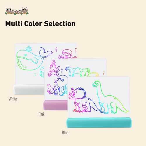 3D Magic Pad, Light Up Drawing Board - Pink-Requires 3 x AA batteries (not included)