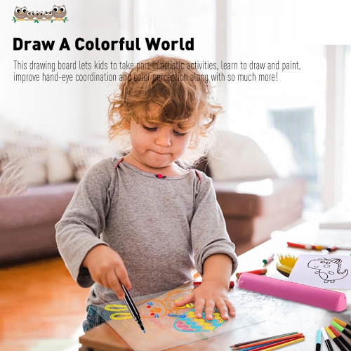 3D Magic Pad, Light Up Drawing Board - Pink-Requires 3 x AA batteries (not included)