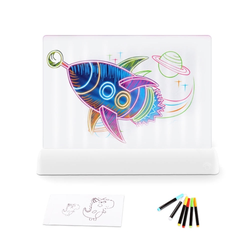 3D Magic Pad, Light Up Drawing Board - White-Requires 3 x AA batteries (not included)
