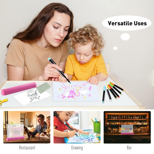 3D Magic Pad, Light Up Drawing Board - White-Requires 3 x AA batteries (not included)