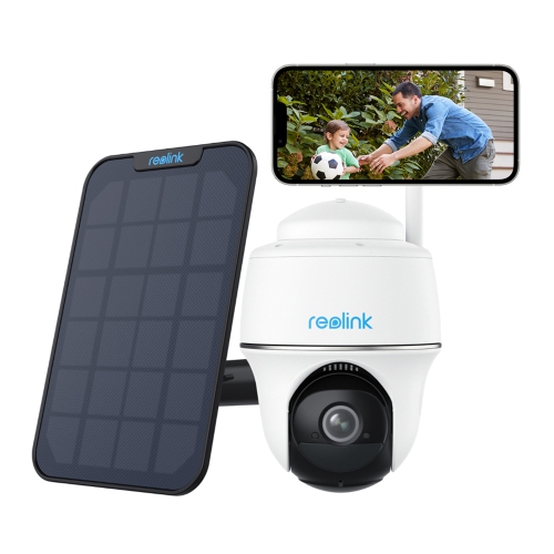 Security Camera Wireless Outdoor, Solar Powered WiFi System, Pan Tilt, 2K Night Vision, 2-Way Talk, Works with Alexa/ Google Assistant/ Cloud for Vid