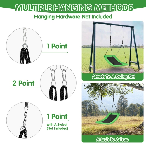 Gymax 700lb Giant 60'' Platform Tree Swing for Kids and Adults