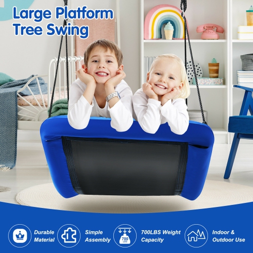 Gymax 700lb Giant 60'' Platform Tree Swing for Kids and Adults