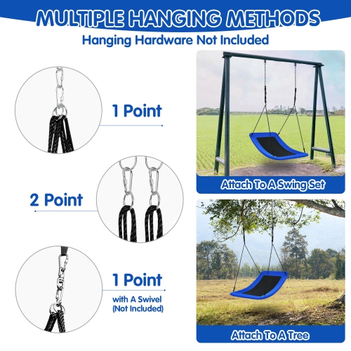 Gymax 700lb Giant 60'' Platform Tree Swing for Kids and Adults
