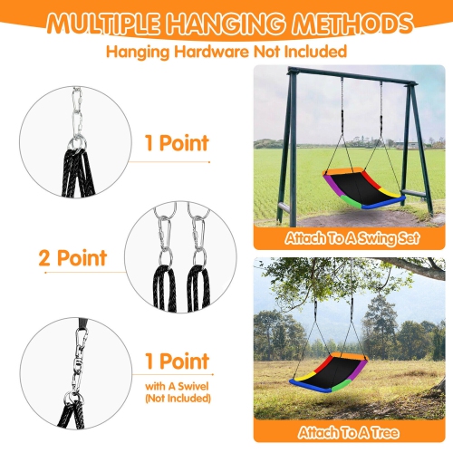 Gymax 700lb Giant 60'' Platform Tree Swing for Kids and Adults