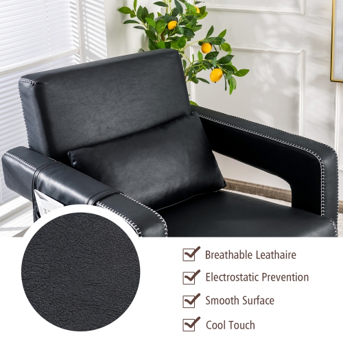 Costway Modern Berber Fleece Single Sofa Chair w/ Ottoman & Waist Pillow