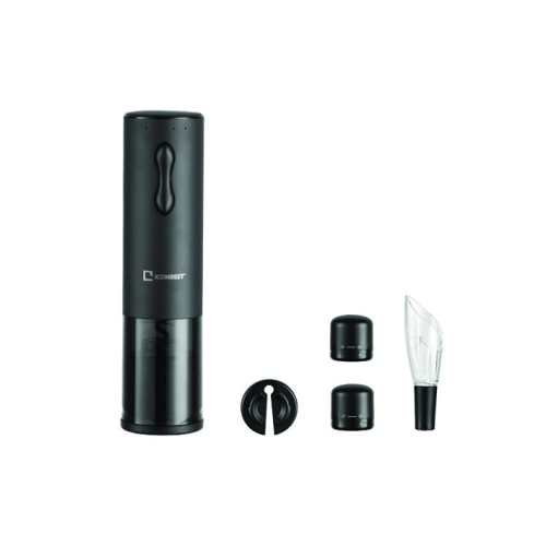 Icon Best Coal Black Rechargeable Cordless Wine Opener set