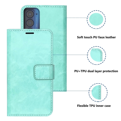 Portefeuille Folio Premium en cuir pour téléphone Motorola Moto Edge, pochette en cuir PU avec fente pour carte magnétique et dragonne avec étui de