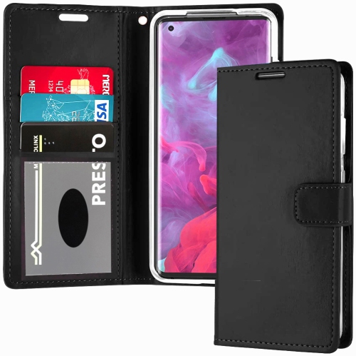 Portefeuille Folio Premium en cuir pour téléphone Motorola Moto Edge, pochette en cuir PU avec fente pour carte magnétique et dragonne avec étui de