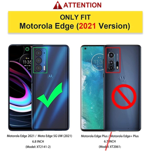 XCRS Leather Folio Premium Wallet for Motorola Moto Edge , PU Leather Pouch with Magnetic Card Slot and Wristband Lanyard with 360° Protection Case &