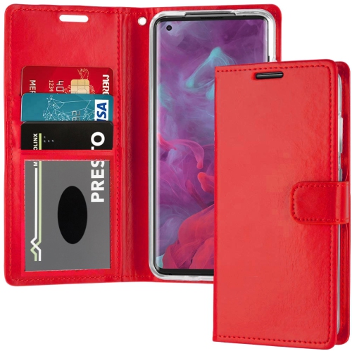 Portefeuille Folio Premium en cuir pour téléphone Motorola Moto Edge, pochette en cuir PU avec fente pour carte magnétique et dragonne avec étui de