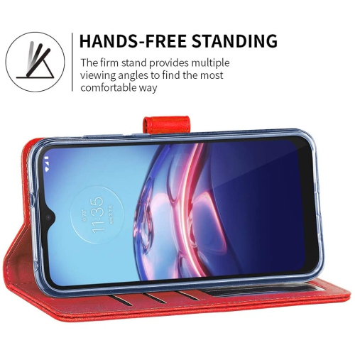 Portefeuille Folio Premium en cuir pour téléphone Motorola Moto Edge, pochette en cuir PU avec fente pour carte magnétique et dragonne avec étui de