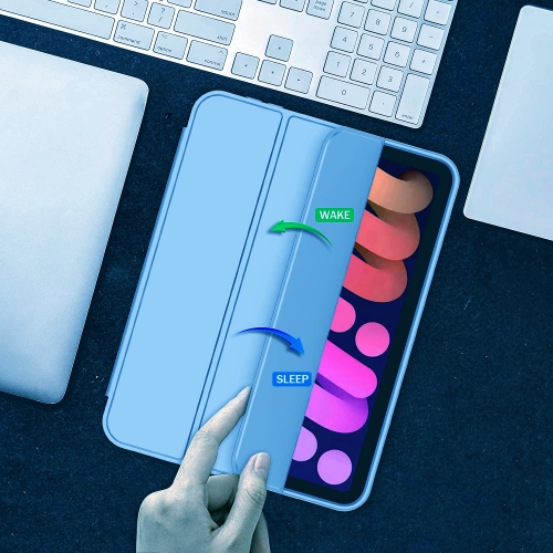 [CS] Étui-support magnétique mince avec support et porte-stylet pour iPad mini 6 7 6ᵉ 7ᵉ gén., bleu