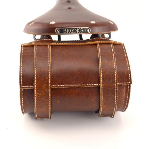 Leather Bicycle Saddle Tool Bag with Velcro