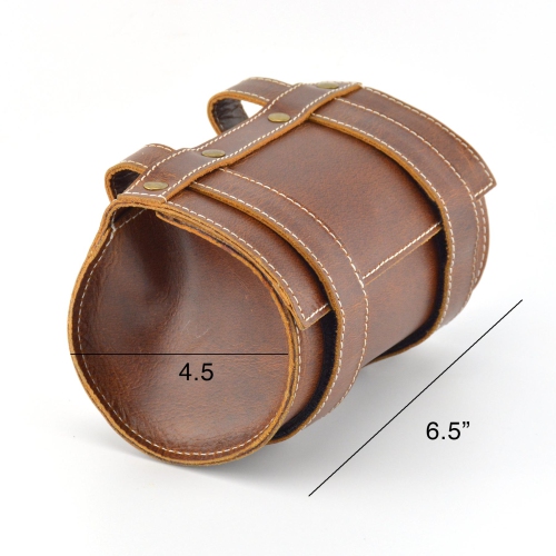 Leather Bicycle Saddle Tool Bag with Velcro