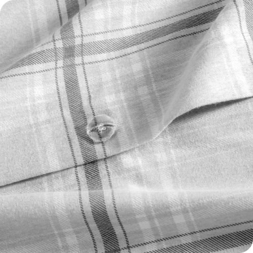 Bare Home Flannel Duvet Cover and Sham Set - 100% Cotton, Velvety Soft Heavyweight, Double Brushed Flannel
