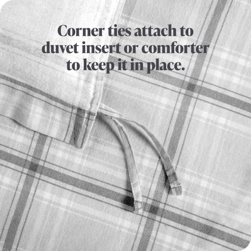 Bare Home Flannel Duvet Cover and Sham Set - 100% Cotton, Velvety Soft Heavyweight, Double Brushed Flannel