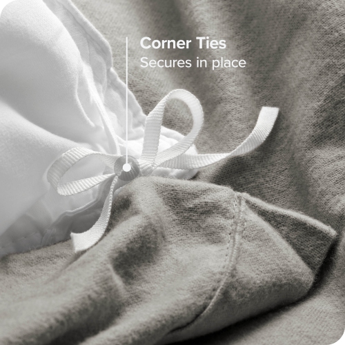 Bare Home Flannel Duvet Cover and Sham Set - 100% Cotton, Velvety Soft Heavyweight, Double Brushed Flannel