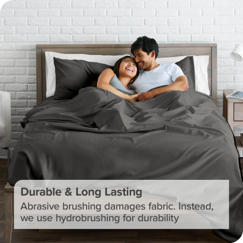 Bare Home Flat Top Sheet Premium 1800 Ultra-Soft Microfiber Collection - Double Brushed, Hypoallergenic, Wrinkle Resistant, Easy Care