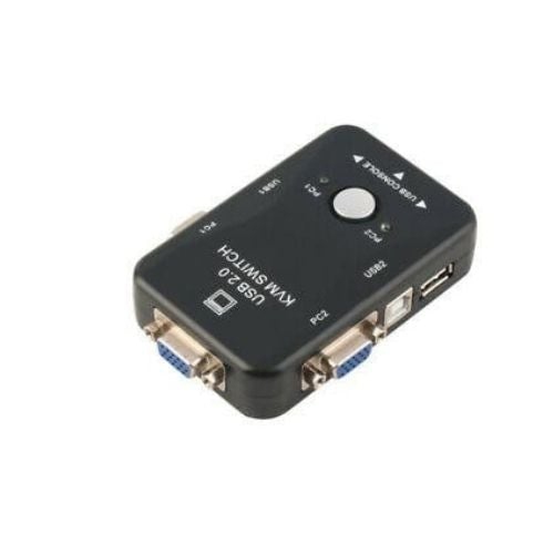 Commutateur KVM USB à 2 ports avec 2 câbles pour souris moniteur ACL partage DEL