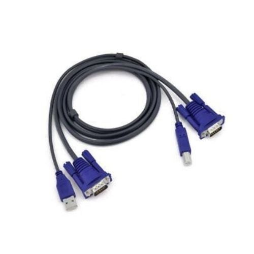 Commutateur KVM USB à 2 ports avec 2 câbles pour souris moniteur ACL partage DEL