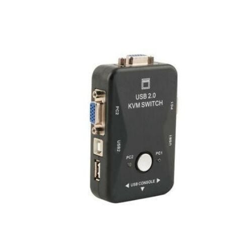 Commutateur KVM USB à 2 ports avec 2 câbles pour souris moniteur ACL partage DEL